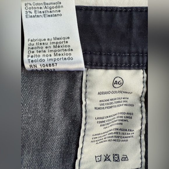 AG Adriano Goldschmied Everett Slim Straight Pants 36x34 Dark Navy - Picture 9 of 10